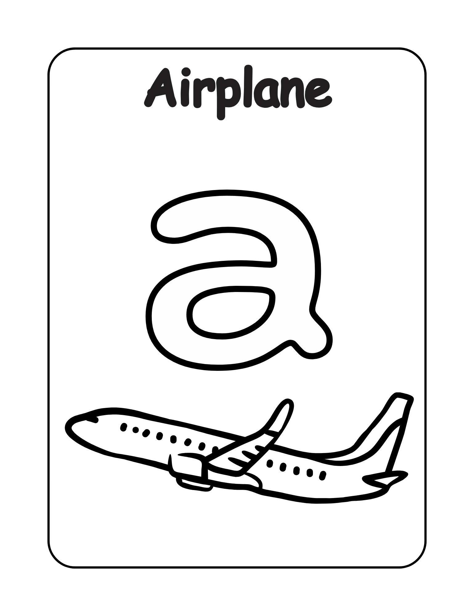 Simple Alphabet Coloring Book