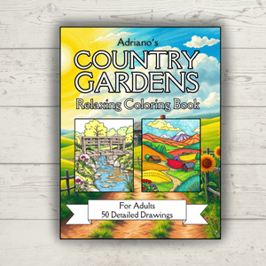 Country Gardens Coloring Book Cover