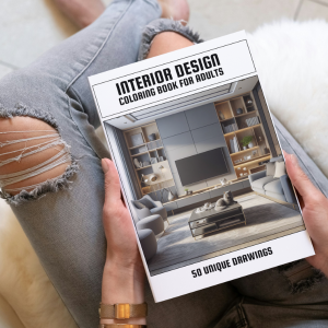 Interior Design Coloring Book Cover