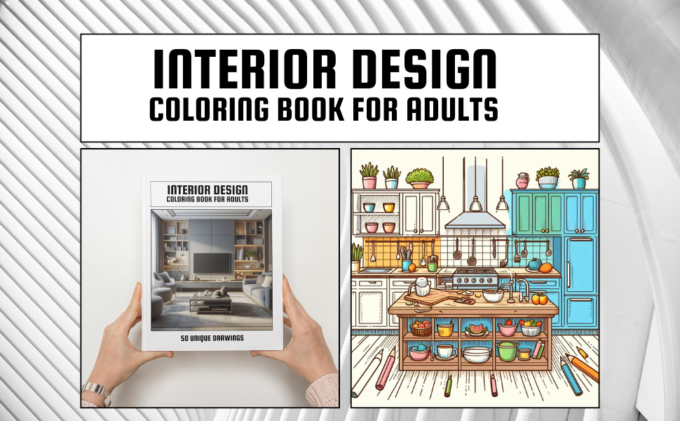 Interior Design Coloring Book