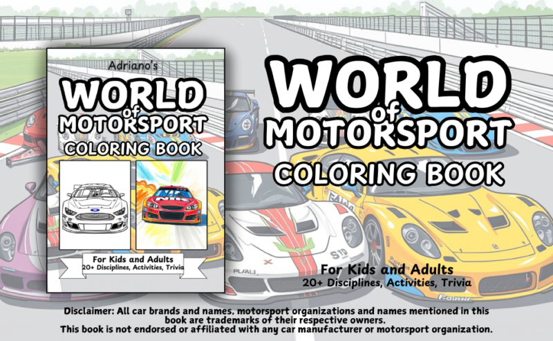 World Of Motorsport Coloring Book