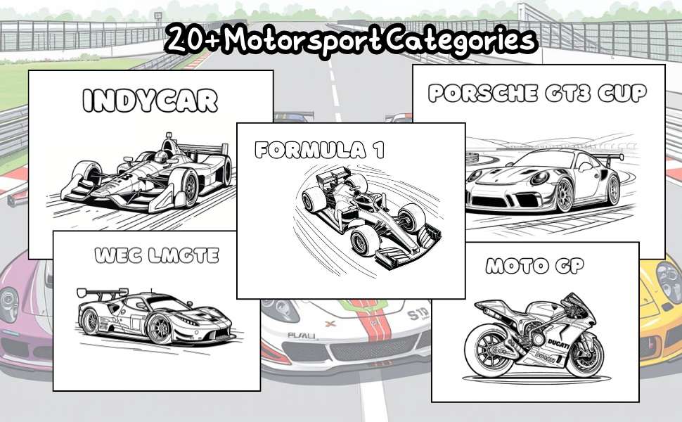 World Of Motorsport Coloring Book