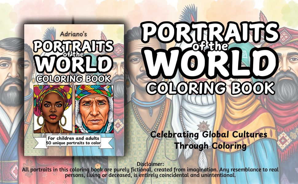 Portraits of the World Coloring Book