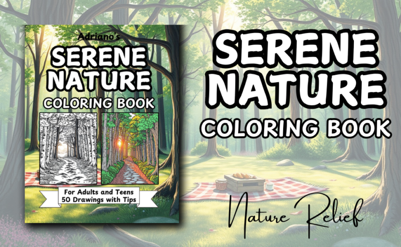 Serene Nature Coloring Book!