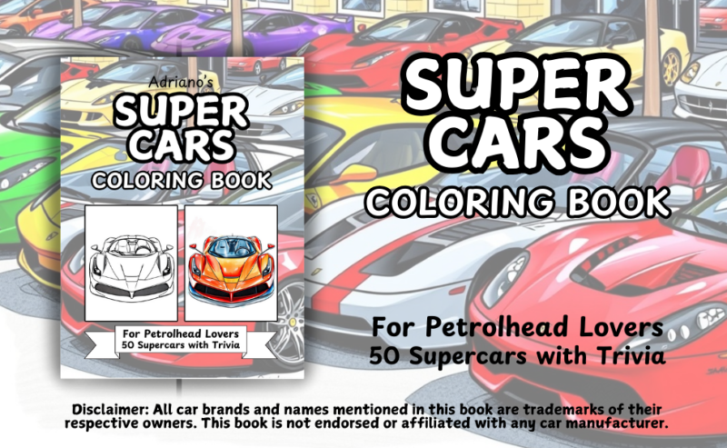 Supercars Coloring Book