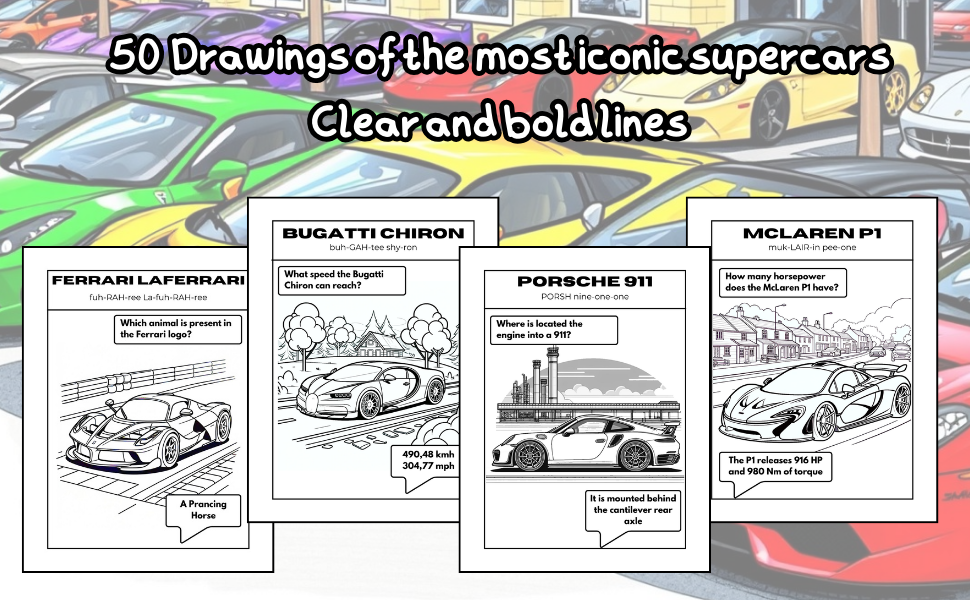 Supercars Coloring Book Images