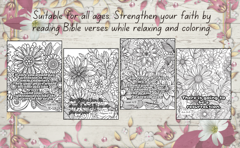 Blossoms of Faith: Inspirational Verses to Color and Reflect