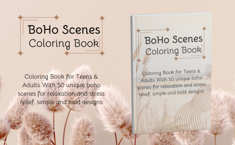 BoHo Scenes Coloring Book