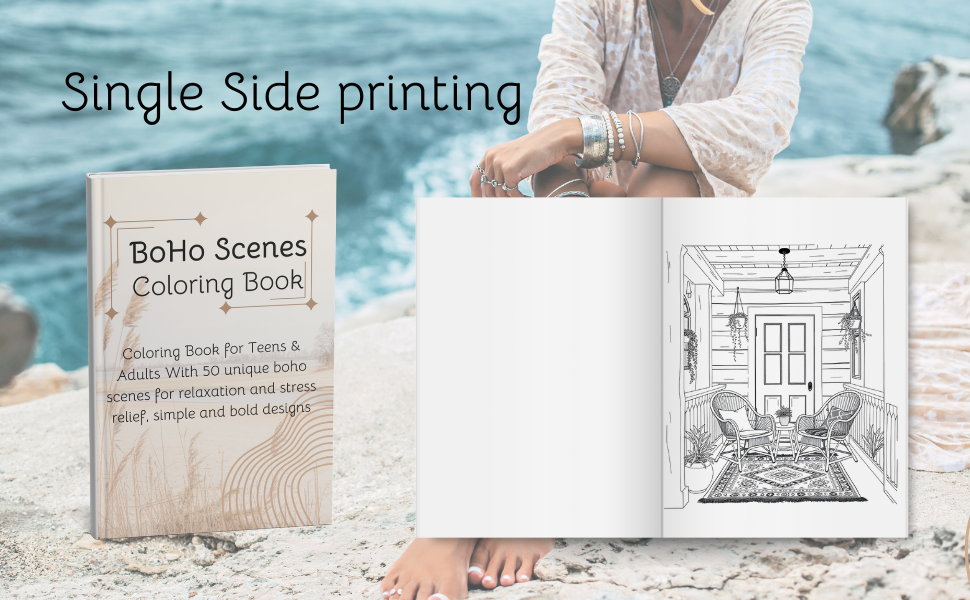 BoHo Scenes Coloring Book