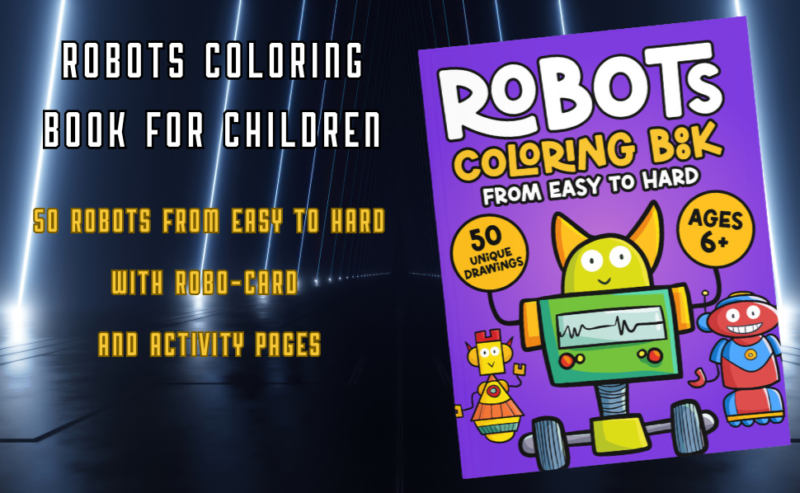 Robots Coloring Book for Children