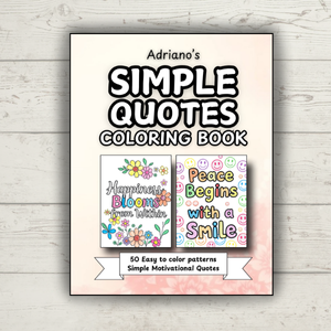 Simple Quotes Coloring Book