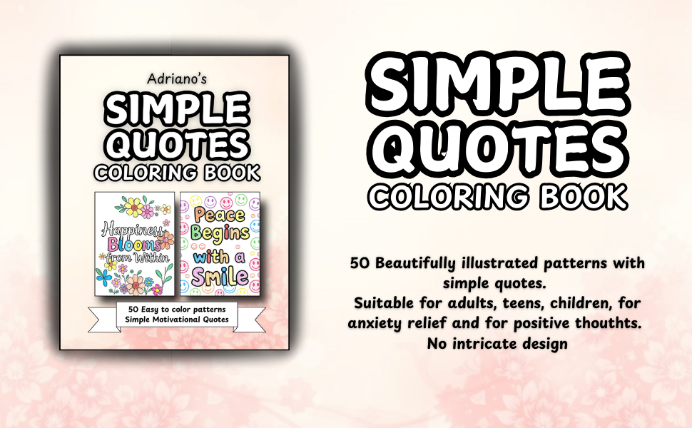 Simple Quotes Coloring Book