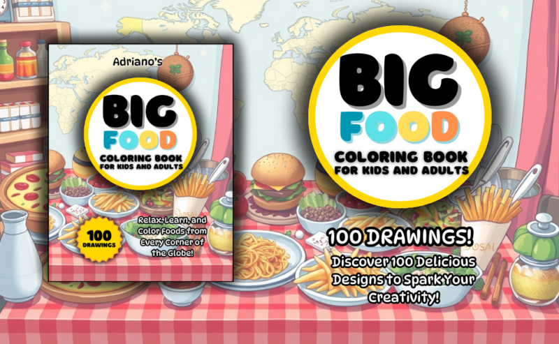 BIG Food Coloring Book