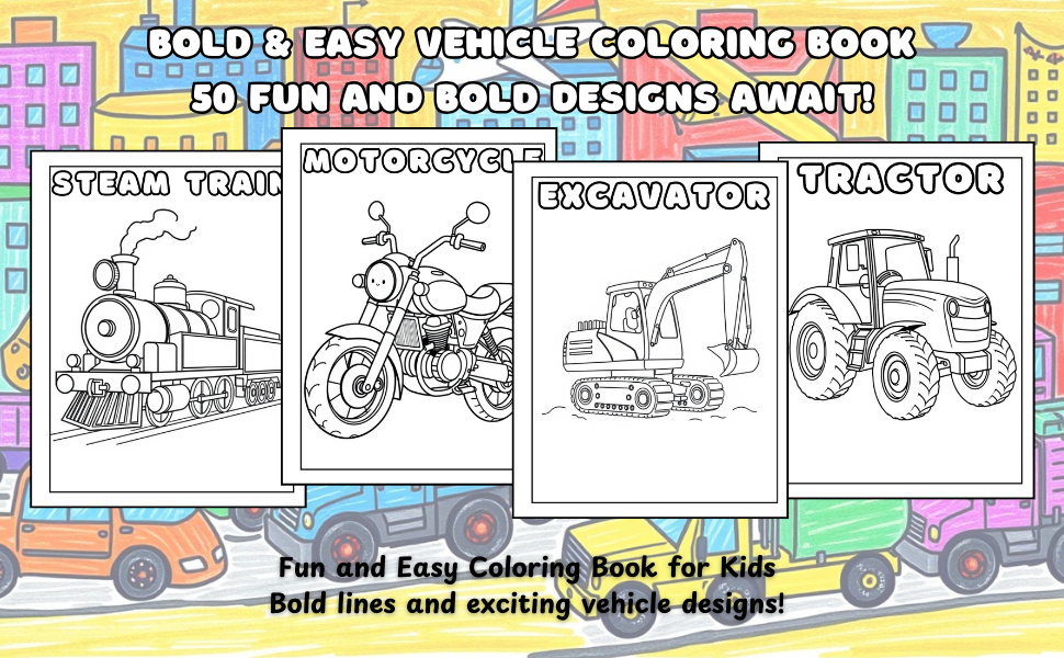 Kid-Friendly: Thick, bold lines make coloring easier and more fun!