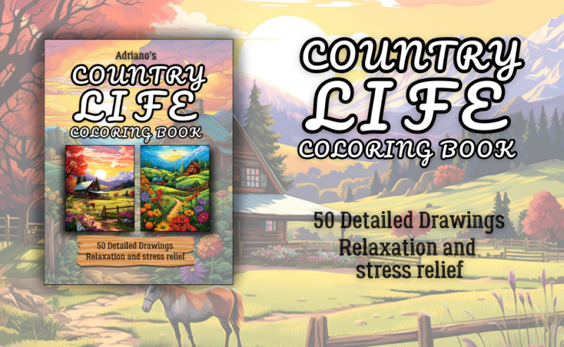 Country Life Coloring Book