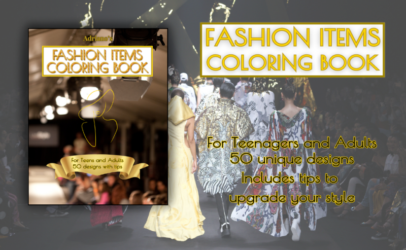 Fashion Items Coloring Book for Teens and Adults