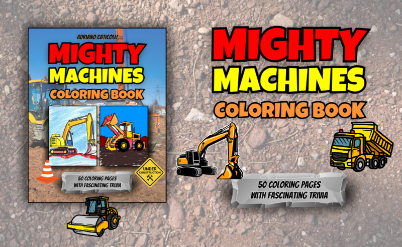 Mighty Machines Coloring Book