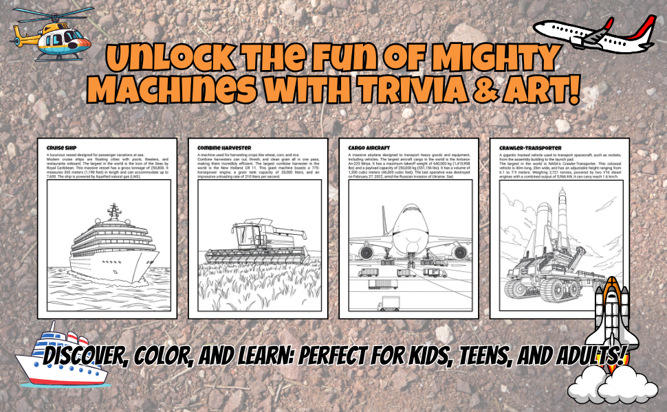 Unlock the Fun of Mighty Machines with Trivia & Art!