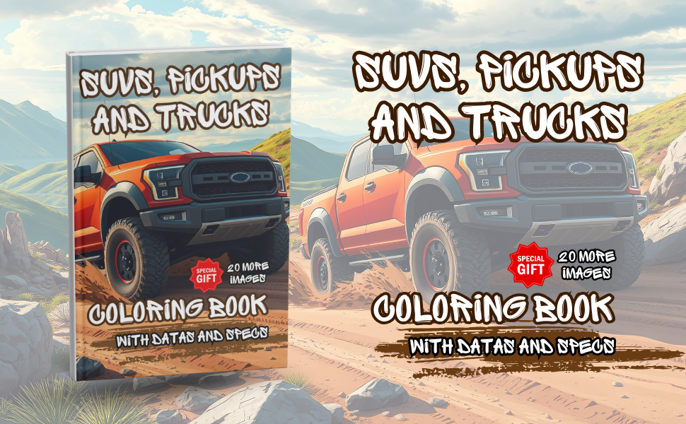 SUVs, Pickups and Trucks Coloring Book