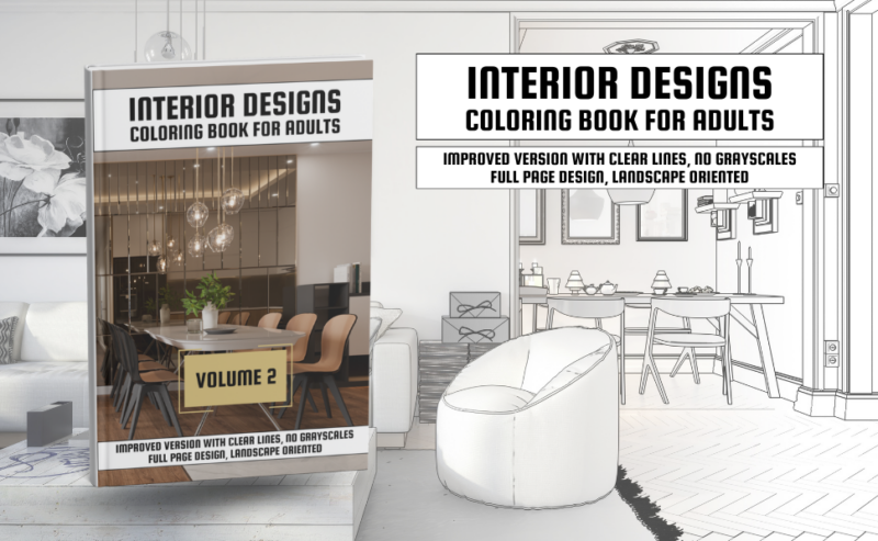 Interior Design Coloring Book Vol.2