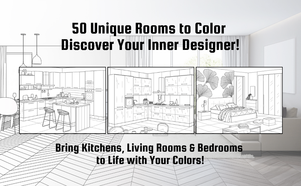 50 Unique Rooms to Color — Discover Your Inner Designer!