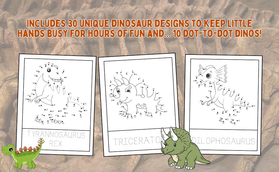 Includes 30 unique dinosaur designs to keep little hands busy for hours of fun!