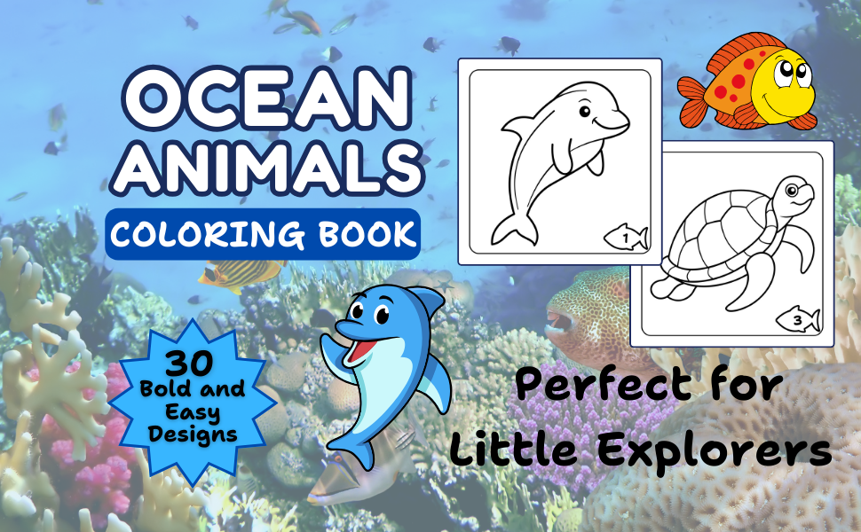 Ocean Animals Coloring Book