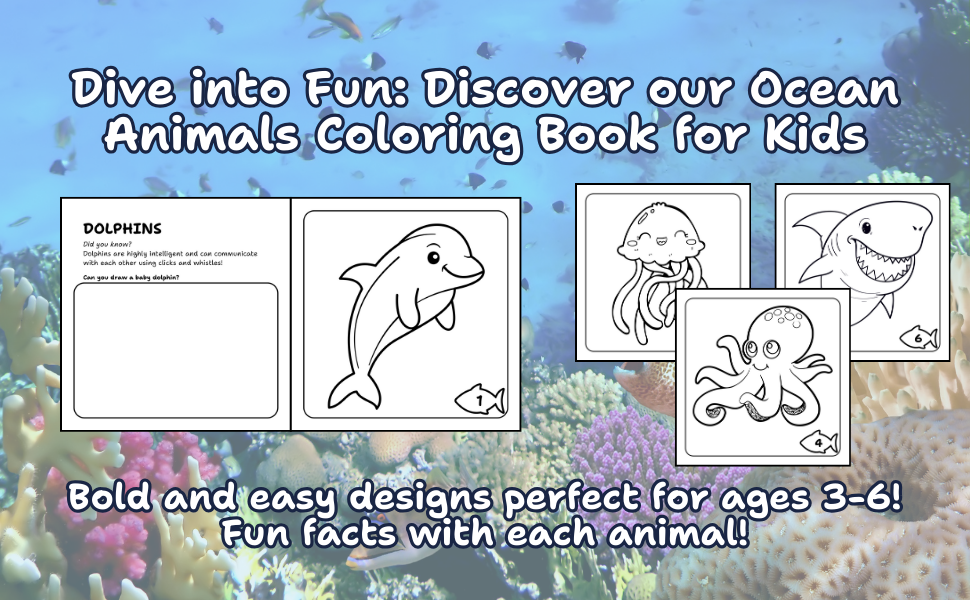 Sea Life Awaits: Inspire imagination with our Ocean Animals Coloring Book for Kids—perfect for toddlers!